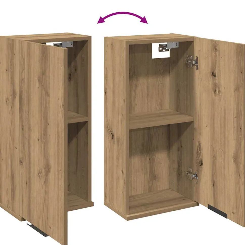 VIDAXL - Armoire de salle de bain murale chêne artisanal 32x20x67 cm
