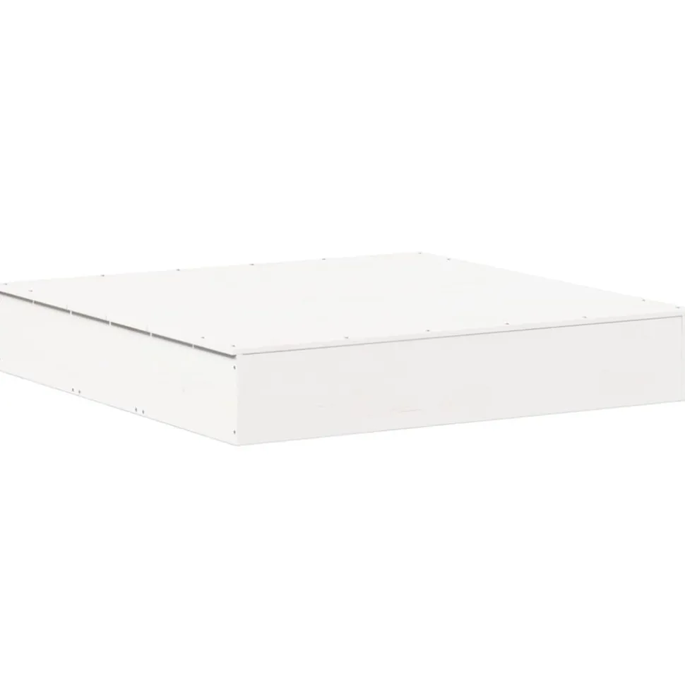 VIDAXL - Bac à sable avec couvercle blanc bois massif de pin