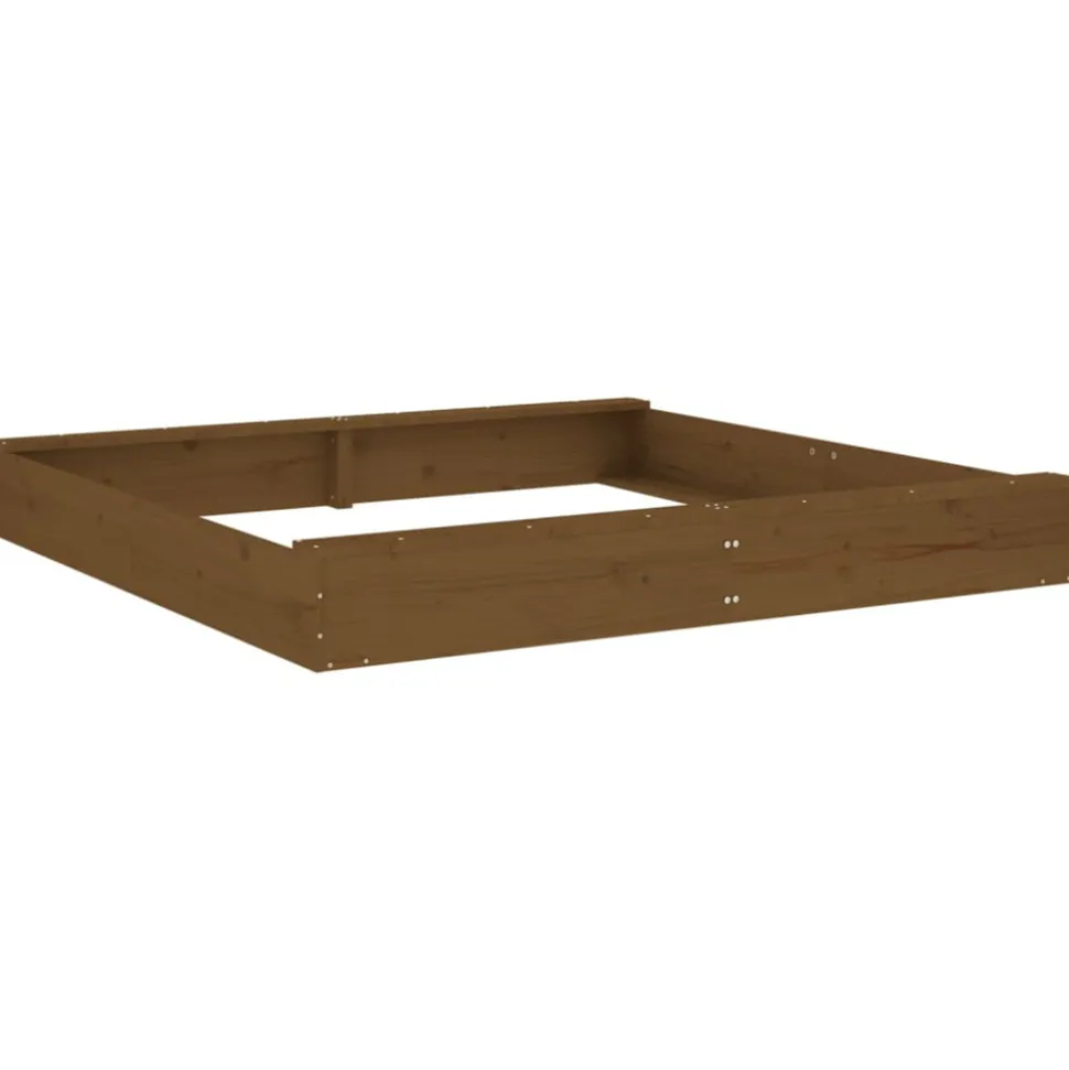VIDAXL - Bac à sable avec sièges marron miel carré bois de pin massif