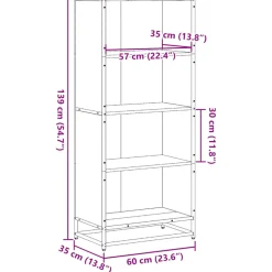 VIDAXL - Bibliothèque sonoma gris 60x35x139 cm bois d'ingénierie