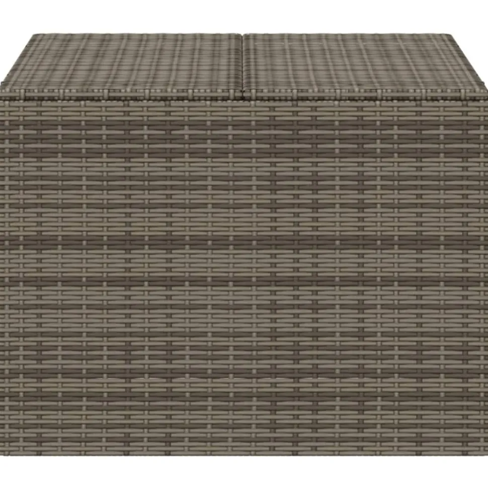 VIDAXL - Boîte de rangement de jardin gris 291l résine tressée