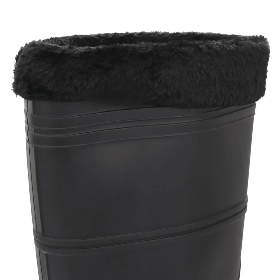 VIDAXL - Bottes de pluie avec chaussettes amovibles noir taille 44 pvc