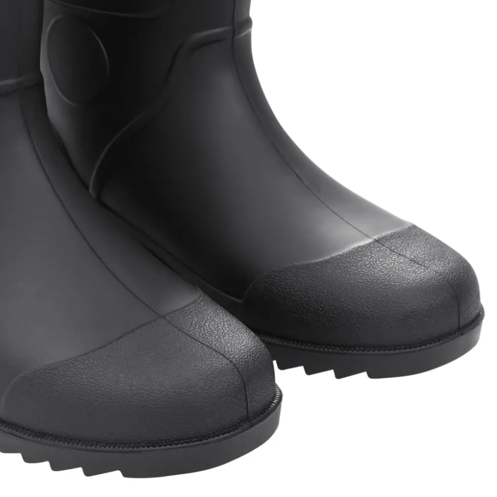 VIDAXL - Bottes de pluie noir taille 45 pvc