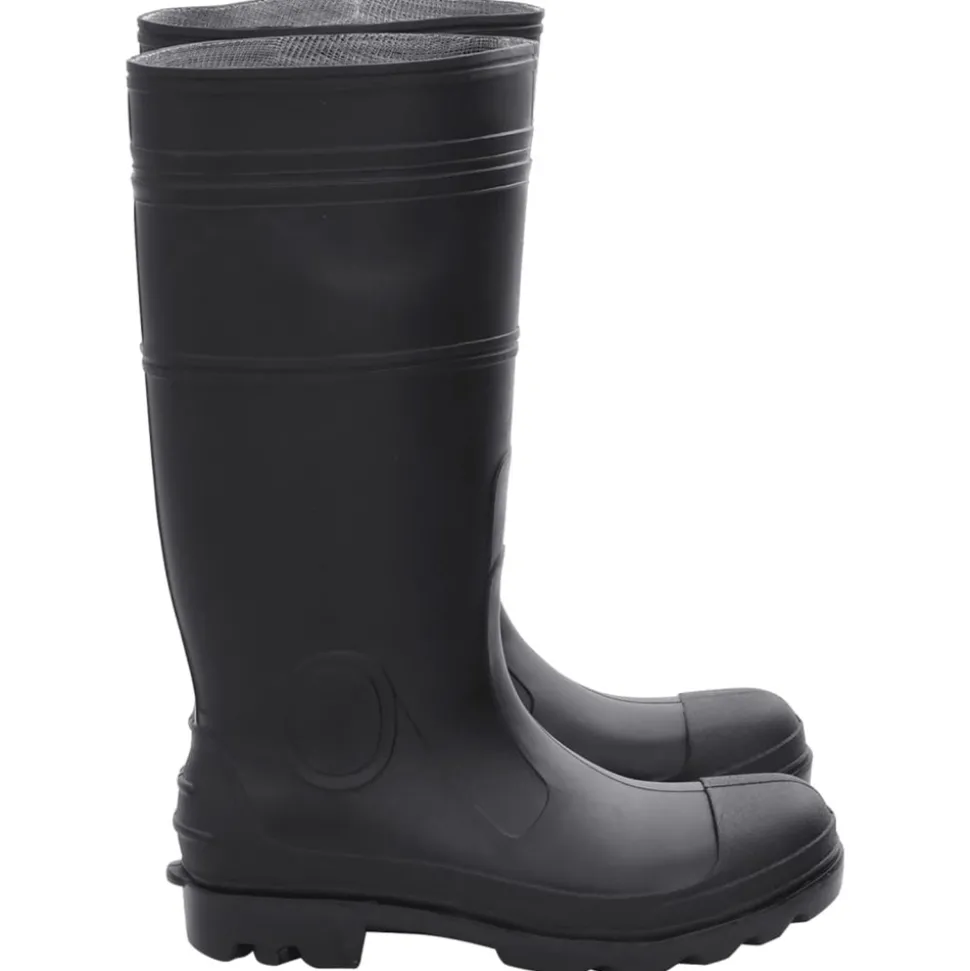 VIDAXL - Bottes de pluie noir taille 42 pvc