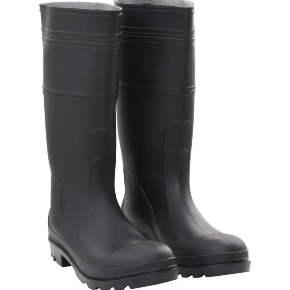 VIDAXL - Bottes de pluie noir taille 46 pvc