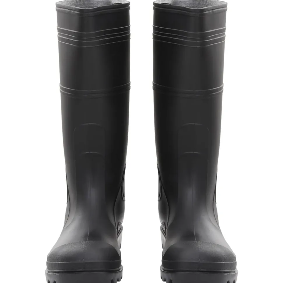 VIDAXL - Bottes de pluie noir taille 46 pvc