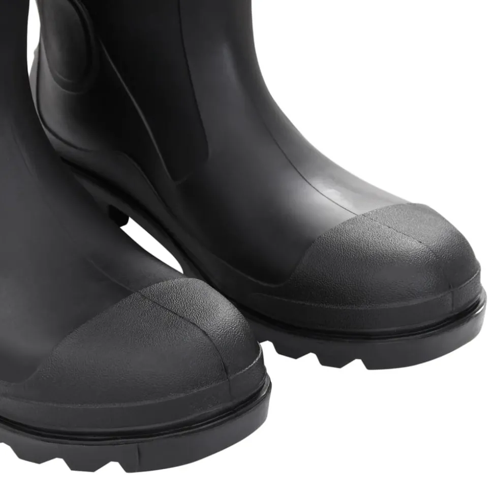 VIDAXL - Bottes de pluie noir taille 46 pvc