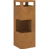 VIDAXL - Braise marron 35 x 35 x 100 cm acier résistant aux intempéries