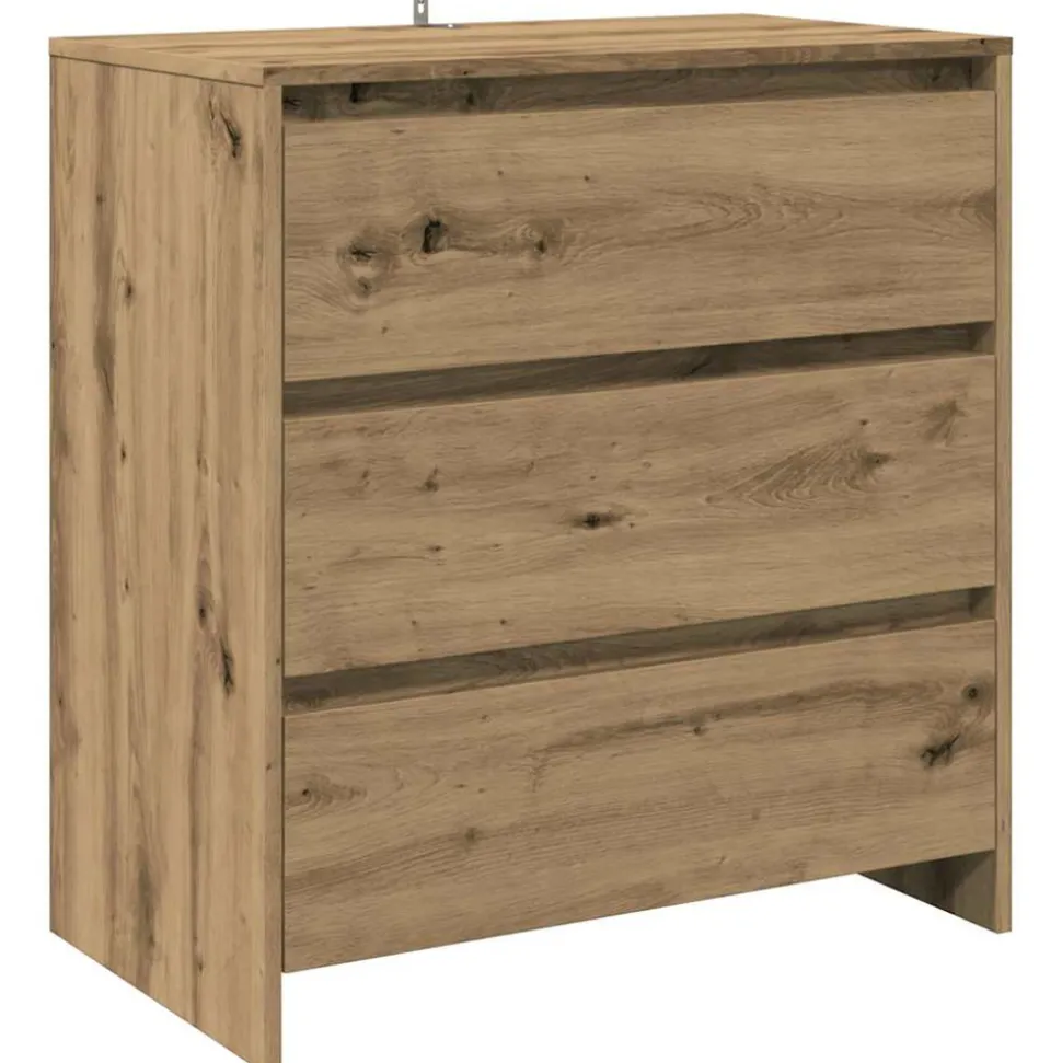 VIDAXL - Buffet 3 pcs chêne artisanal bois d'ingénierie