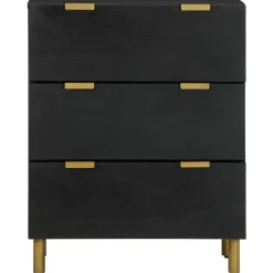 VIDAXL - Buffets 2 pcs noir 60x33x75 cm bois d'ingénierie