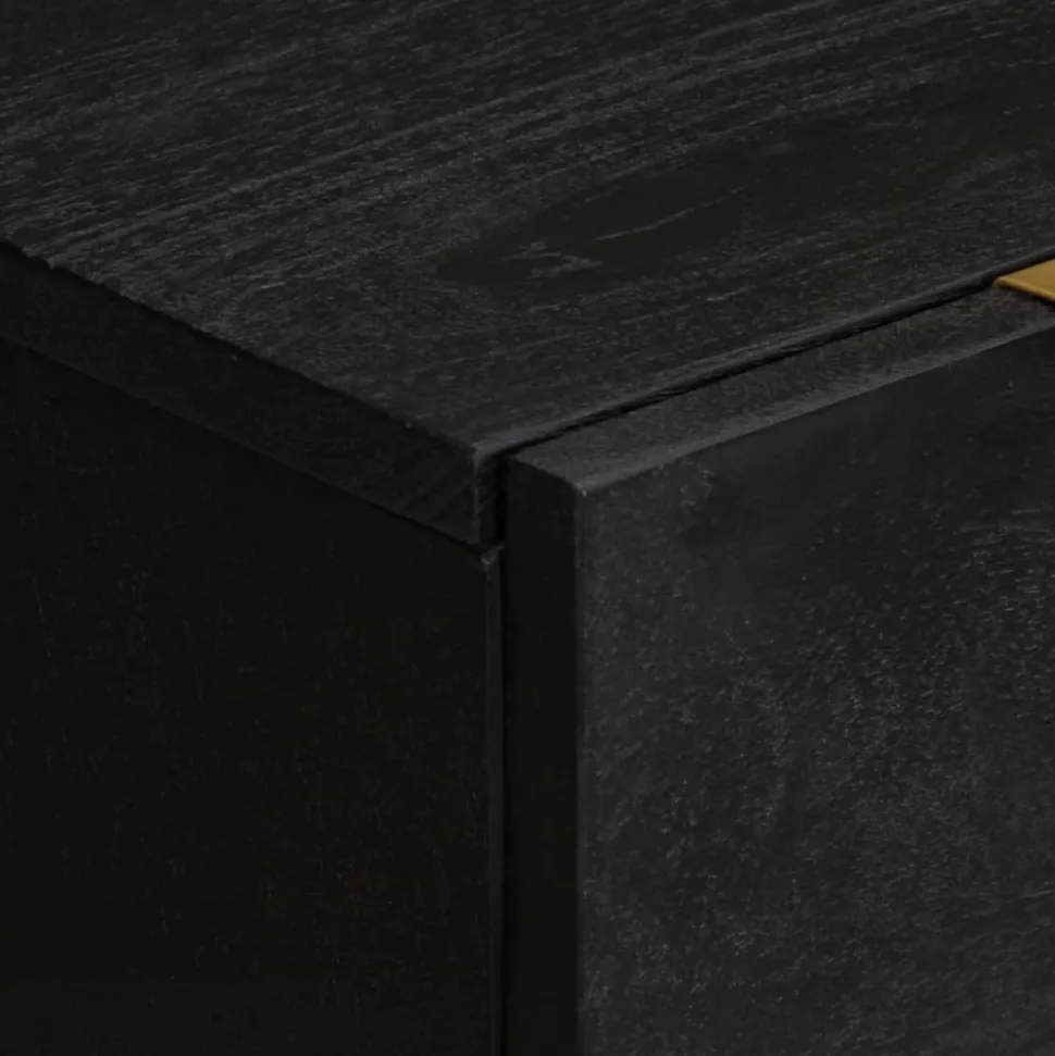 VIDAXL - Buffets 2 pcs noir 60x33x75 cm bois d'ingénierie