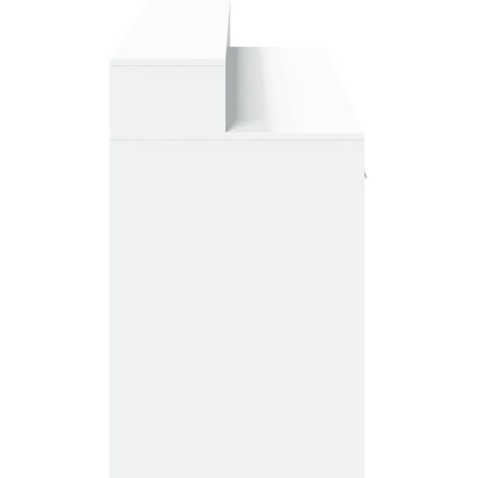VIDAXL - Bureau avec lumières led blanc 160x55x91 cm bois d'ingénierie