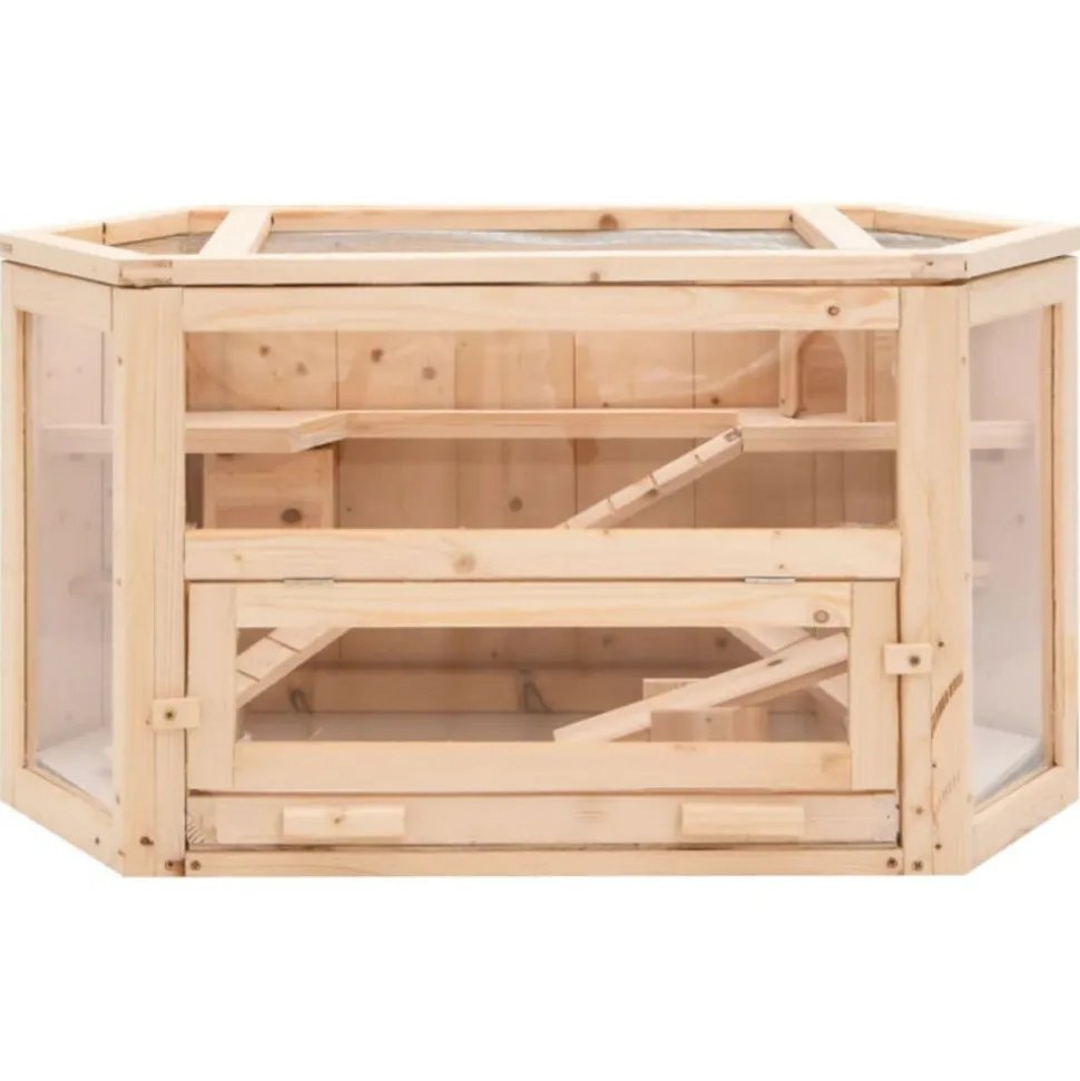 VIDAXL - Cage à hamster 80x40x43 cm bois massif de sapin