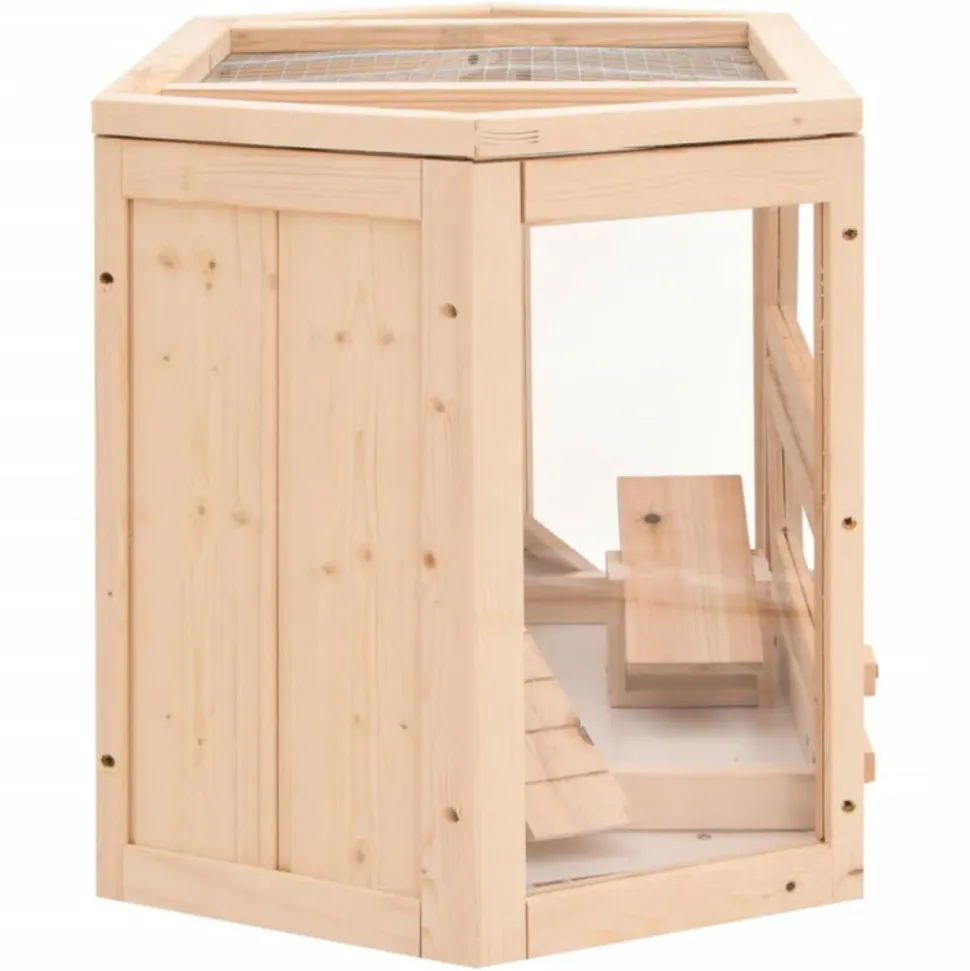 VIDAXL - Cage à hamster 80x40x43 cm bois massif de sapin