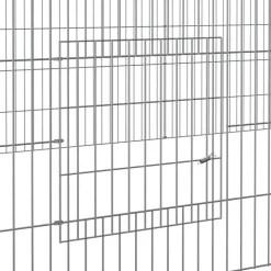 VIDAXL - Cage à lapin 5 panneaux 541x109x54 cm fer galvanisé