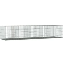 VIDAXL - Cage à lapin 5 panneaux 273x79x54 cm fer galvanisé