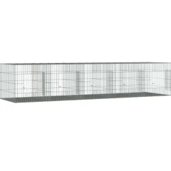 VIDAXL - Cage à lapin 5 panneaux 273x79x54 cm fer galvanisé