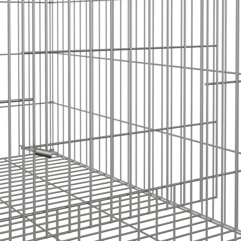 VIDAXL - Cage à lapin 78x54x54 cm fer galvanisé