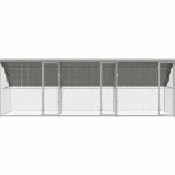 VIDAXL - Cage à poules argent 600 x 200 x 198.5 cm acier galvanisé