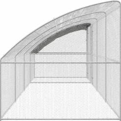 VIDAXL - Cage à poules argent 800 x 200 x 198.5 cm acier galvanisé