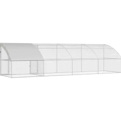 VIDAXL - Cage à poules argent 800 x 200 x 198.5 cm acier galvanisé