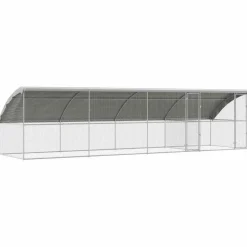 VIDAXL - Cage à poules argent 800 x 200 x 198.5 cm acier galvanisé