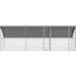 VIDAXL - Cage à poules argent 600 x 200 x 198.5 cm acier galvanisé