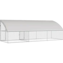 VIDAXL - Cage à poules argent 600 x 200 x 198.5 cm acier galvanisé