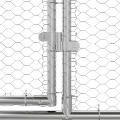 VIDAXL - Cage à poules argent 400 x 200 x 198.5 cm acier galvanisé