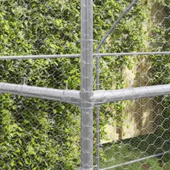 VIDAXL - Cage à poules argent 400 x 200 x 198.5 cm acier galvanisé