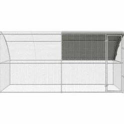 VIDAXL - Cage à poules argent 400 x 200 x 198.5 cm acier galvanisé