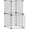 VIDAXL - Cage animaux de compagnie à 8 panneaux et porte noir 35x35 cm