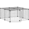 VIDAXL - Cage animaux de compagnie à 12 panneaux et porte noir 35x35 cm