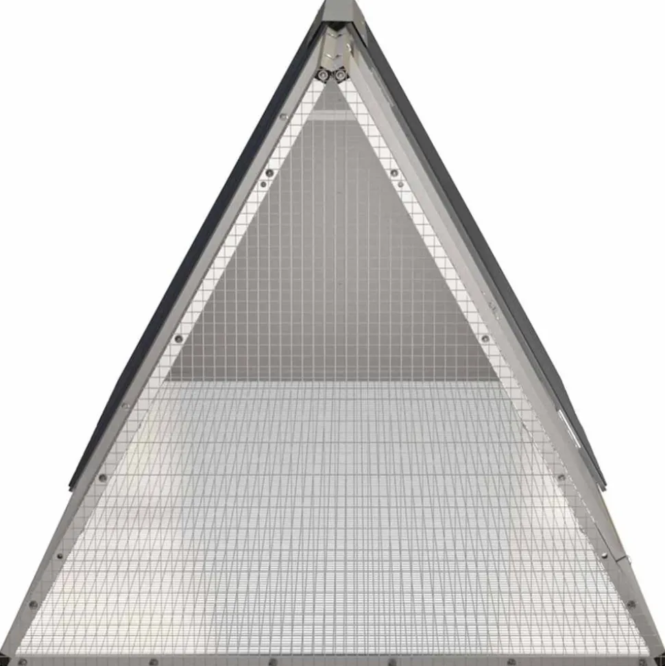 VIDAXL - Cage pour lapin anthracite 201,5x80,5x71 cm acier galvanisé