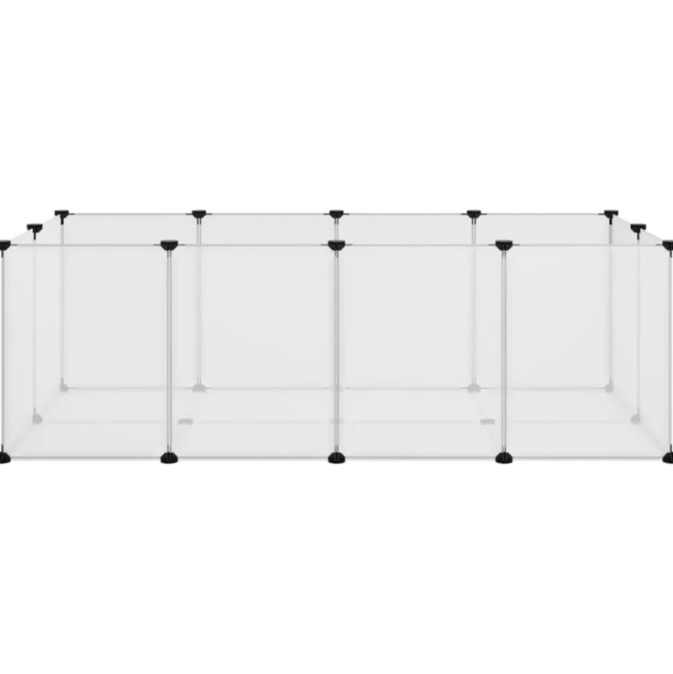 VIDAXL - Cage pour petits animaux transparent 144x74x46,5 cm pp et acier