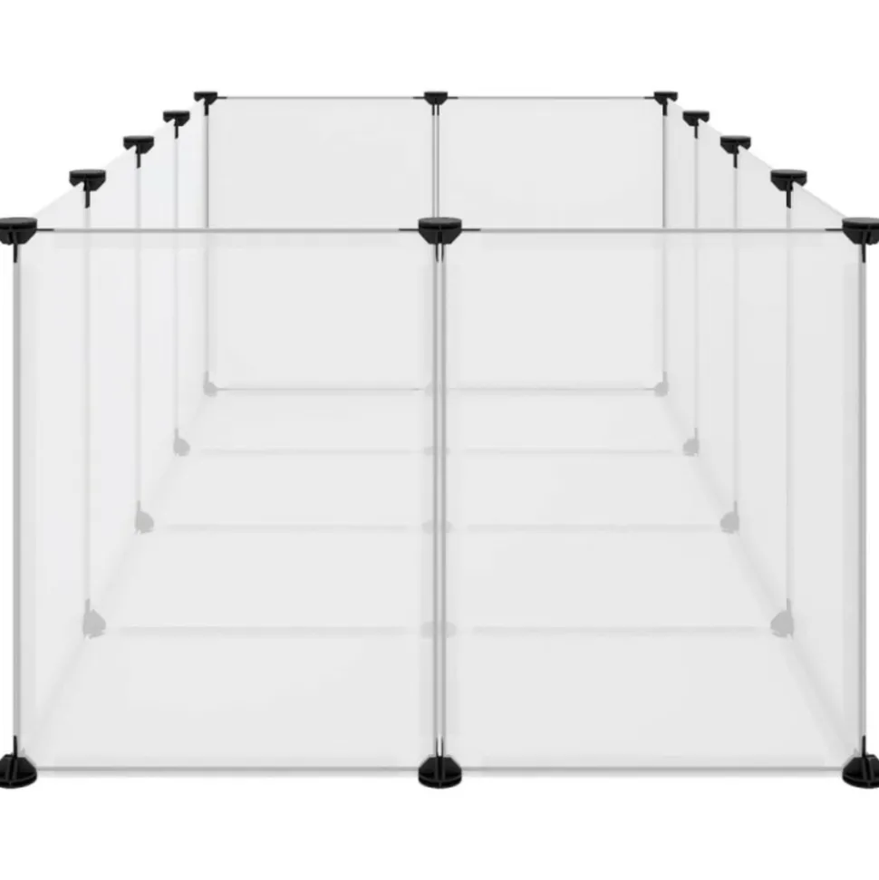 VIDAXL - Cage pour petits animaux transparent 144x74x46,5 cm pp et acier