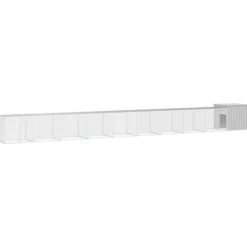 VIDAXL - Cage pour poules gris 1000x91x100 cm acier galvanisé