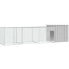 VIDAXL - Cage pour poules gris 400x91x100 cm acier galvanisé