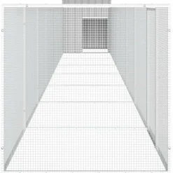 VIDAXL - Cage pour poules gris 700x91x100 cm acier galvanisé