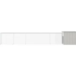VIDAXL - Cage pour poules gris 600x91x100 cm acier galvanisé