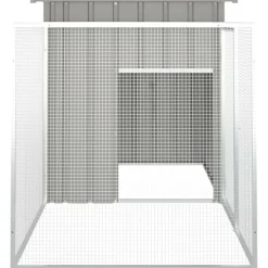VIDAXL - Cage pour poules gris 200x91x100 cm acier galvanisé