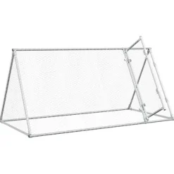 VIDAXL - Cage pour poules argenté 200x105x91 cm acier galvanisé