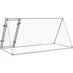 VIDAXL - Cage pour poules argenté 200x105x91 cm acier galvanisé