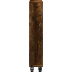 VIDAXL - Chariot de rangement étroit chêne fumé bois d'ingénierie