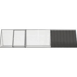 VIDAXL - Clapier anthracite 302,5x80,5x71 cm acier galvanisé