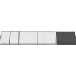 VIDAXL - Clapier anthracite 403,5x80,5x71 cm acier galvanisé