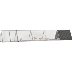 VIDAXL - Clapier anthracite 504,5x80,5x71 cm acier galvanisé
