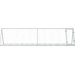 VIDAXL - Clapier argenté 400x105x91 cm acier galvanisé