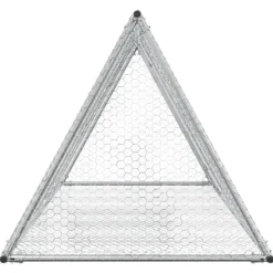 VIDAXL - Clapier argenté 200x105x91 cm acier galvanisé