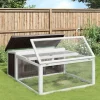 VIDAXL - Clapier gris 117,5x97x47,5 cm bois de pin massif